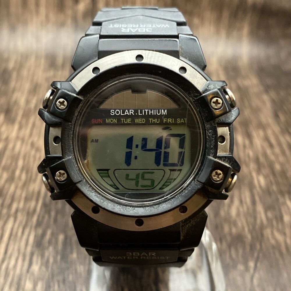 Solar Chronograph Digital Watch